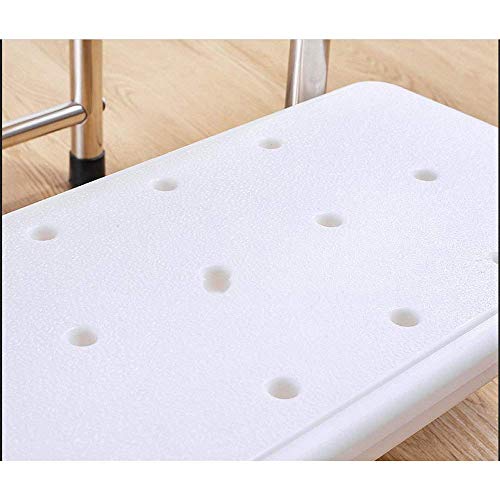 Banc solide pour personnes âgées avec assise perforée anti-glisse 41x22cm