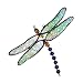 J Devlin ORN 112 Stained Glass Dragonfly Ornament Window Sun Catcher