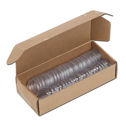 50 cápsulas transparentes para monedas con caja miniatura 1