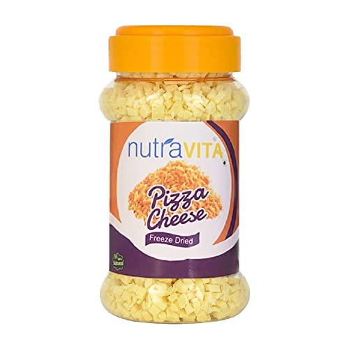 Image of Nutra Vita Grated Pizza Cheese (Freeze Dried, Natural, Rehydratable, Long Shelf Life, Travel friendly) (100 Gram)