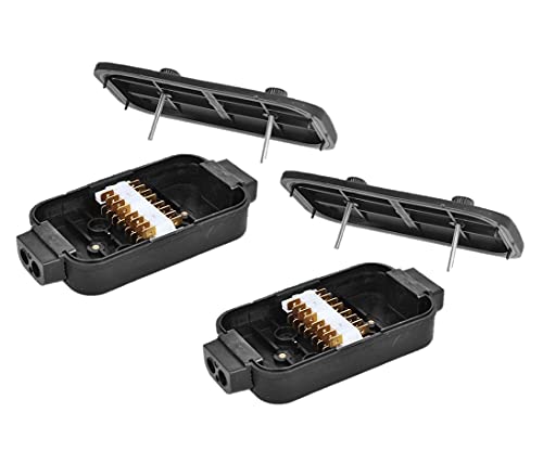 Multibros 2 cajas de distribución de plástico – 8 x 4 polos para remolque, caja de conexión, a prueba de salpicaduras, 6 V/12 V/24 V, ideal para vehículos, remolques y ingeniería eléctrica