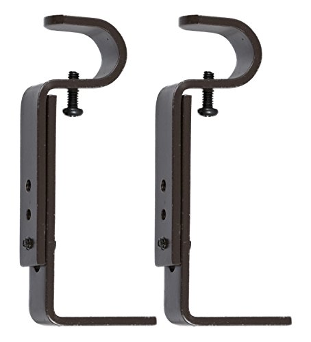 Urbanest Adjustable Bracket for 1/2-inch and 5/8-inch Curtain Drapery Rod, 2 Pieces, Bronze