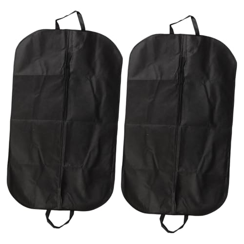 Happyyami 2pcs Garment Bag Hanging Storage Portable Closet for Suit Cover Case Business Folding Bag Home Wardrobe