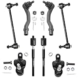 Detroit Axle - Front 8pc Suspension Kit for 2002-2003 Toyota Camry Lexus ES300, 2 Lower Ball Joints, 4 Inner & Outer Tie Rods, 2 Sway Bar Links Replacement