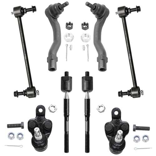 Detroit Axle - Front 8pc Suspension Kit for 2002-2003 Toyota Camry Lexus ES300, 2 Lower Ball Joints, 4 Inner & Outer Tie Rods, 2 Sway Bar Links Replacement