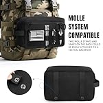 ETRONIK Travel Toiletry Bag for Men, Tactical Hygiene Bag EDC Military Tool Molle Pouches, Water-resistan Hanging Shaving Dopp Kit Shower Bag for Travel Accessories, Bathroom Makeup Bag Women, Black - Image 5