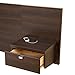 Prepac Series 9 Designer Floating King Headboard with Nightstands, Espresso