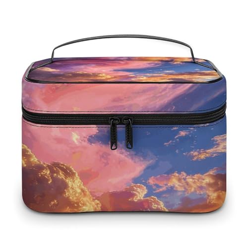 Bolsa de maquillaje grande y portátil con cremallera, ideal como bolsa de cosméticos impermeable para mujer