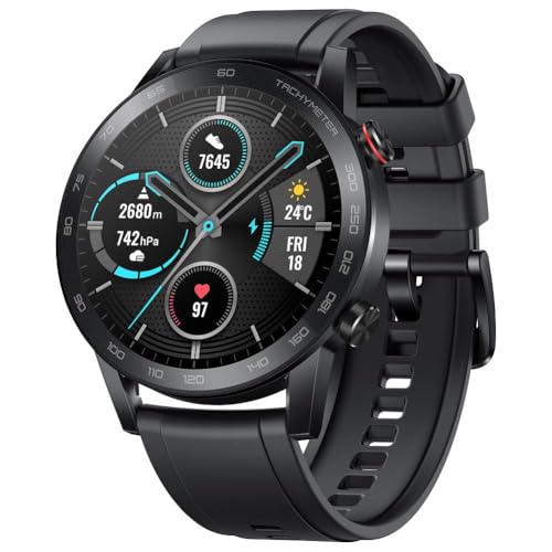HONOR Magicwatch 2 Smartwatch 46 mm,écran AMOLED de 1,39 Pouces Ecran AMOLED,14 Jours D'autonomie de la Batterie,Moniteur de Fréquence Cardiaque SPO2,Appel Bluetooth, étanchéité 5ATM,Mode Sport,Noir