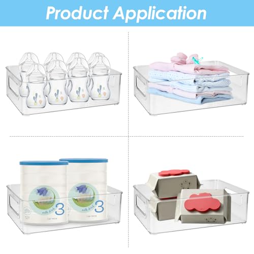 Cttzckj BOTTLEORGANIZER001 Plastic Baby Bottle Nursery And Food Organizer Storage Holder Bin With Handles For Closet, Cupboard, Cabinet, Drawers thumb #3