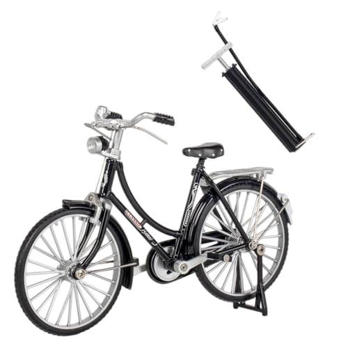 YIXANNX Dames VTT Modèle Lavable Vintage 7-14 Âge Réglable 1:10 Simulation Cycle Enfants Jouet Cadeau avec Mini Pompe