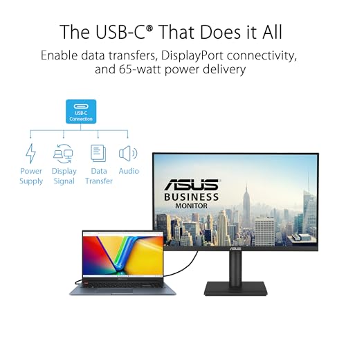 Image of ASUS VA27UCPS 27 inch LED IPS UltraHD 4K Altavoces Altura Adjustable Adaptive Sync USB-C