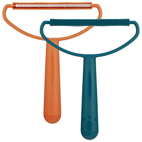 Popuppe 2 cuchillas de afeitar antihebilla, cepillo manual portátil, limpiador de pelo, cepillo antipelos para mascotas, ropa para limpiar, manta de sofá, alfombra Cover