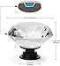 YDO Drawer Knobs, Black Alloy Base Crystal Knobs, Diamond Shape Glass Dresser Knobs, 1.57 inch Large Dresser Handles, Bling Knobs for Dresser Drawers, Kitchen Cabinet Knobs and Pulls, 10 Pieces, Clear