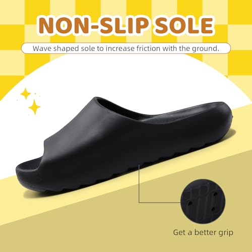 Image of Kids Cloud Slides for Boys & Girls, Super Soft & Comfy Beach Pool Slippers, Non-Slip Waterproof Shower Sandals for Toddlers & Kids