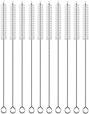 Straw Cleaner Brush Extend 12 inch, Extra Wide 12mm diam Pipe Cleaners, Extra Long Straw Brush for Sippy Cup, Water Bottle and Tubes, Drinking Straw Cleaning Brush Set 10 Pack