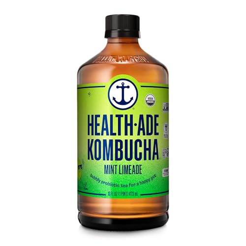 Health-Ade Kombucha Tea Organic Drink, Fermented Tea with Living Probiotics, Detoxifying Acids,...