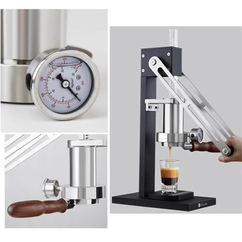 Generisch Manuelle Espressomaschine mit Hebelpresse, Manometer, Kolbenkern, Vorheizfunktion, for 58-mm-Siebträger, nicht elektrisch(White) 4 Generisch Manuelle Espressomaschine mit Hebelpresse, Manometer, Kolbenkern, Vorheizfunktion, for 58-mm-Siebträger, nicht elektrisch(White)