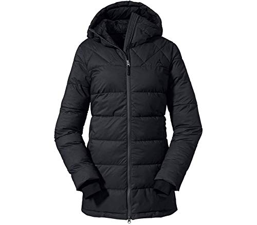 Schöffel Damen Insulated Parka Boston L, wasserabweisender, winddichter Parka, funktioneller und stylischer Wintermantel, black, 42