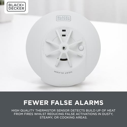 Détecteur de chaleur cuisine garage interlink Black + Decker 9V fixe - 5