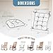 The Gripper Twill Jumbo XL Non-Slip Rocking Chair Cushion Set with Thick Padding, Includes Seat Pad & Back Pillow with Ties for Indoor Living Room Rocker, 17x17 Inches, 2 Piece Set, Sapphire