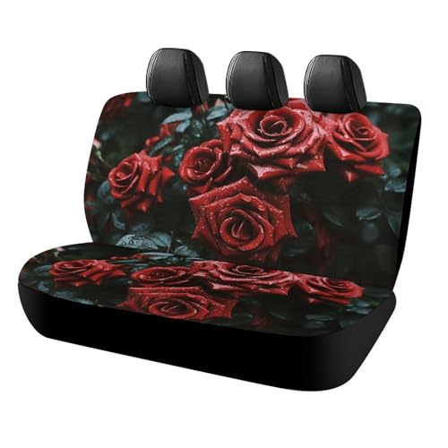 Housses de siège arrière de voiture universelles pour SUV et camion avec motif floral