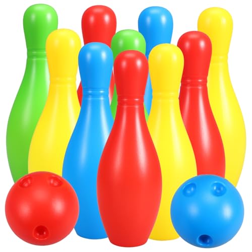 Actividad familiar de interior y exterior con set de bolos infantiles