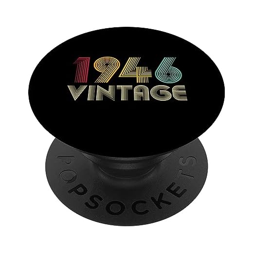 Regalo de 77 cumpleaños 77 años hombres mujeres retro vintage 1946 PopSockets PopGrip Intercambiable