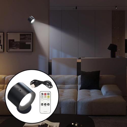 Lámpara de pared recargable con intensidad regulable y mando 3