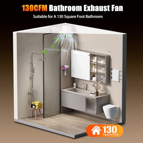 Image of Orsong Bathroom Exhaust Fan 12 inch Panel