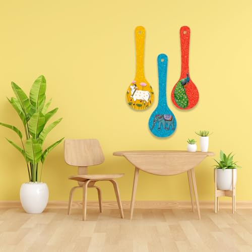 Image of CAPIO ART Welcome Wooden Quote Wall Hanging Decoration Items for Home Decor | Mdf Art for Living Room & Bedroom | Decorative Item for Office & House | Gifts Modern Wood Hanger - Spoon-2