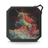 Bluetooth Speaker, Colorful Unicorn Design, Outdoor, Music Lovers, Unicorn Enthusiasts, Tech Geeks, Fantasy (Unicorn Design 2 Clouds)