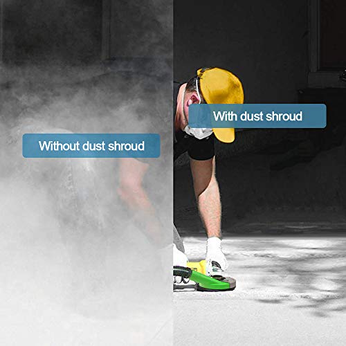 Diment Power Universal Surface Grinding Dust Shroud for Angle Grinder 4 inch/ 4.5 inch/ 5 inch. Collect Grinding Dust-Wood,Stone,Cement,Marble,Rock,Granite,Concrete