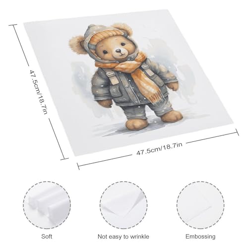 Servilletas de Tela Cuadradas de Poliéster 47.5 x 47.5 cm miniatura 2