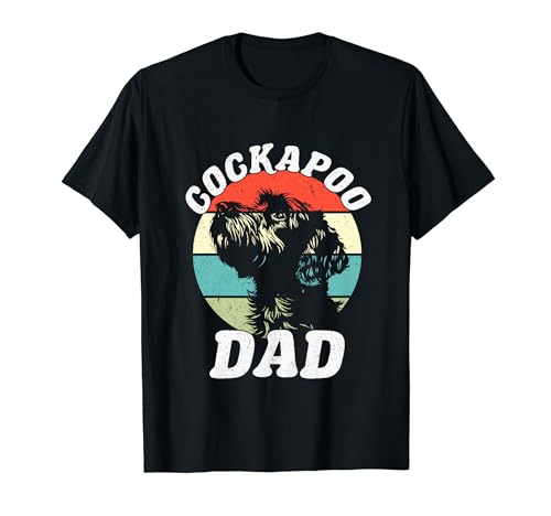 Cockapoo Dad Dog Funny Father's Day Vintage Pet Men Women Kids T-Shirt