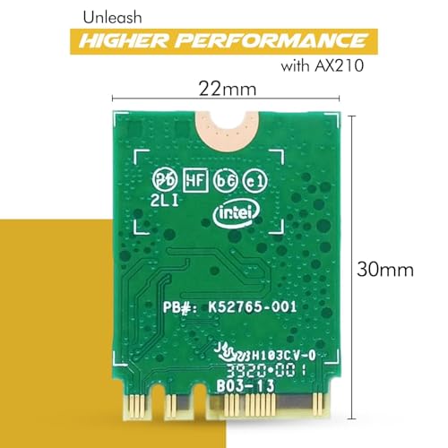 HighZer0 Electronics AX210 WiFi 6E Card | Tri-Band 2.4/5/6 GHz Wi-Fi | Up to 2.4 Gbps | M.2 WiFi Card for PC | No vPro | Supports Bluetooth 5.3 & Intel, AMD, Windows 10/11, Linux | AX210NGW (AX210) - imagen 2