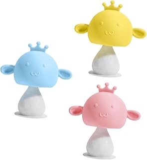 ibasenice 3 Pçs Sino Mordedor Bebê Mastigar Brinquedos Sino Do Bebê Brinquedos Do Bebê Recém-Nascido Infantil Calmante Mordedor Brinquedo Infantil Goma Mordedor Infantil Mastigar Mordedor