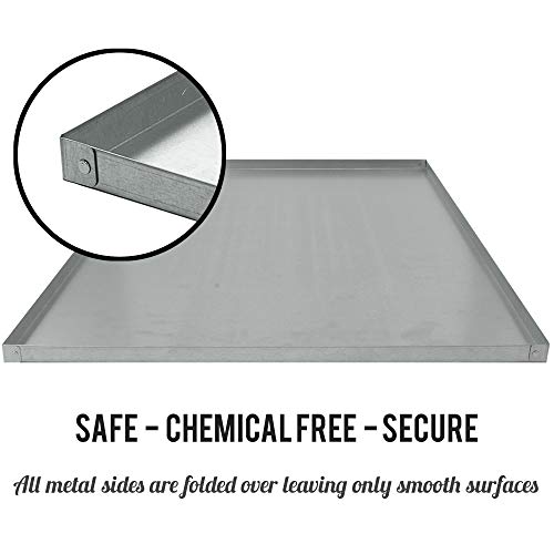 Kopeks Galvanized Metal Tray For Dog Crates, Pet Kennels, Restaurant Grease Traps, And Floor Protection With Leak And Rust Resistant Chew Proof Durability, Heavy-Duty Reusable Coverage #TOP4