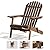 IDZO Outdoor Wooden Folding Adirondack Pre-Assembled BackRest, Wood Patio Chair for Garden Backyard Porch Pool Deck Firepit