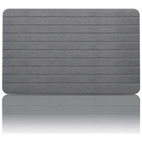 YEECOPON Stone Bath Mat, Quick Drying Diatomite Shower Mat, Non-Slip Super Absorbent Bath Stone Mats for Bathroom Floor, Natural Easy to Clean, Dark Gray Cover