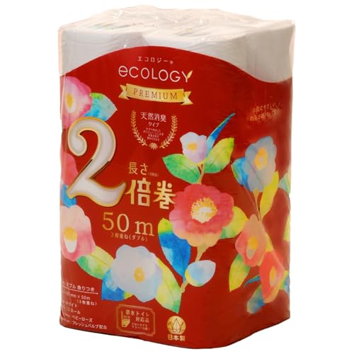 エコロジー2倍巻きプレミアム トイレットペーパー12Rダブル長持ち ふんわり