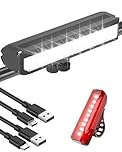 Neialla Bike Lights Front and Back 10000 Lumens Super Bright 8 Hours Running Time 5+5 Modes Bike Lights IPX4 Waterproof Rechargeable Bike Lights Set 6 LED Bicycle Lights for Road Mountain Night Riding