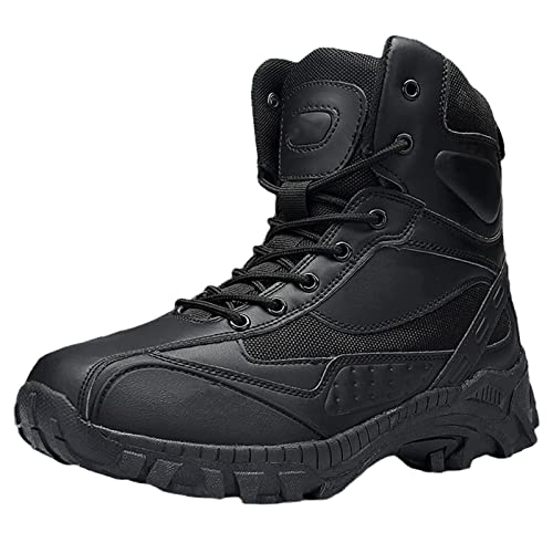 Militärische Taktische Herrenstiefel Rafale Special Force High Cut Army Desert Combat Sandy Farbe Leder Arbeitsschuhe Black 43