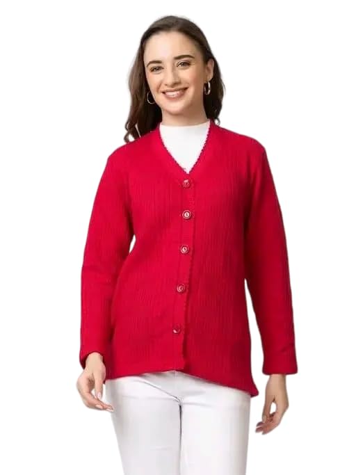 Winter Casual Solid Button Down Pullover for Women's-image-19