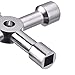 Shappy 2 Pack Electric Cabinet Panel Keys Gas Meter Water Utility 4 way Keys for Multi Application (Silver)