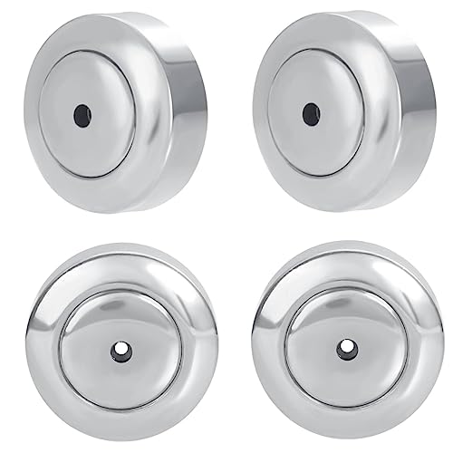 Earring Backs for Droopy Ears, AKRUWELRY 4pcs Stainless Steel Dics Earring Backs for Studs,Large Locking Pierced Support Lifters Replacement for Heavy Earrings,Comfort Backers,White Gold