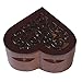 FnLy Antique Engraved Wooden Wind-Up Musical Box,Lilium from Elfen Lied Musical Box,with Silver-Plating Movement in,Heart-Shaped