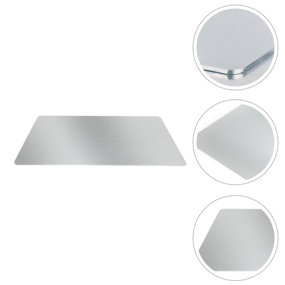 INOOMP Kühlmatte für Haustiere aus Aluminium 50x30cm Wärmeableitende Sommer Kühlplatte für Kaninchen Hunde Hamster Glatte Oberfläche Bissfest Schnell Kühlend