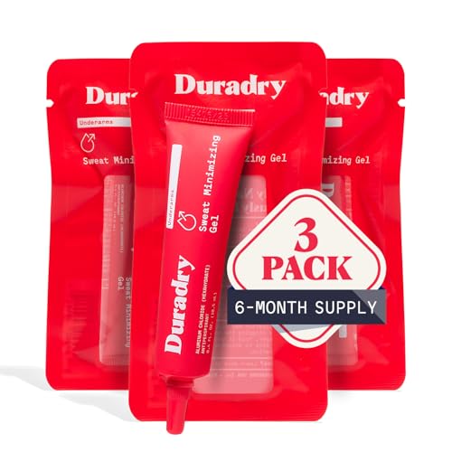 Sweat Minimizing Gel Antiperspirant for Men and Women - Prescription-Strength, Formulated for Excessive Underarm Sweating and Hyperhidrosis - 0.4 Fl Oz (Pack of 3)