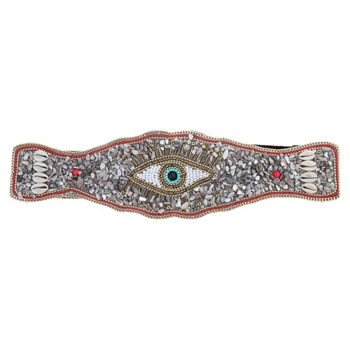 Bohemian-Style Women Belt For Dress Turquoise-Beaded Waist Belt Ethnic Corset Belt Elastic Girdle Belt Lady Accessories